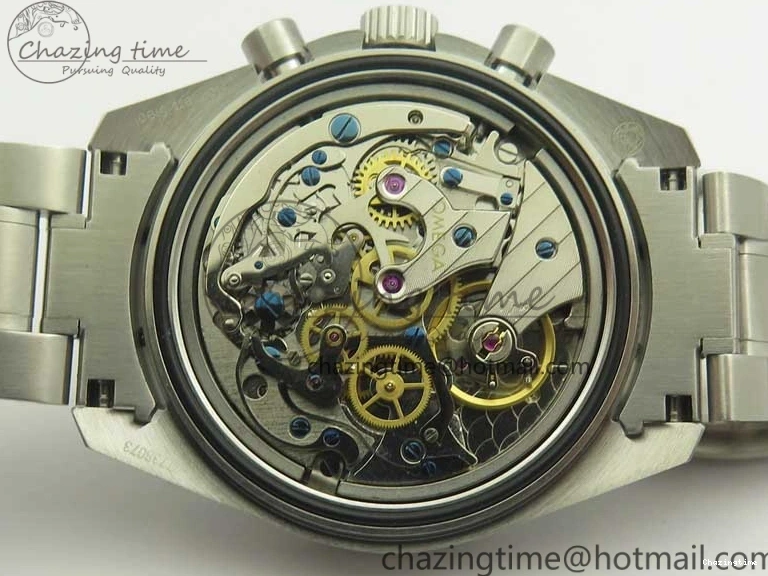 1225 ComfortFit Speedmaster SS “Speedy Tuesday” OMF Best Edition Black Dial on SS Bracelet Manual Winding Chrono Movement 7994